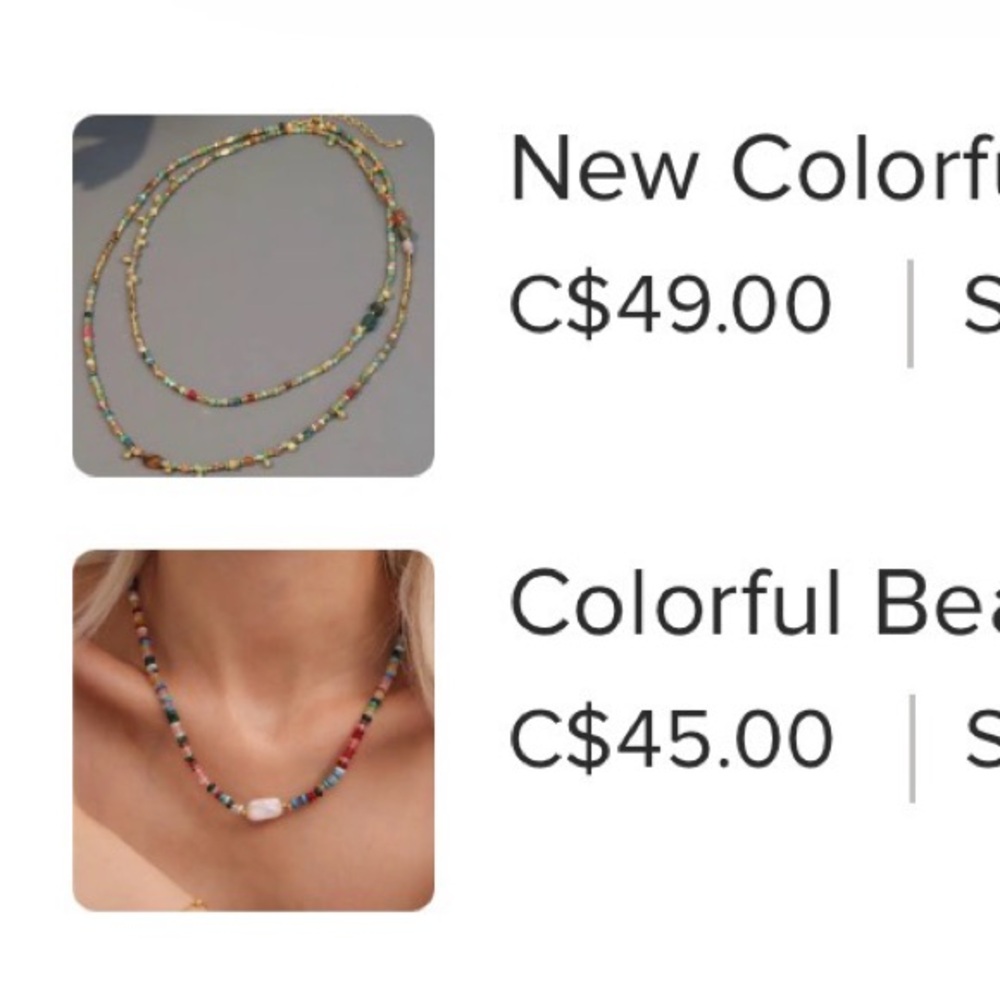 BUNDLE FOR ACG23 -Colorful Multicolor Beaded Necklace - Women Jewelry